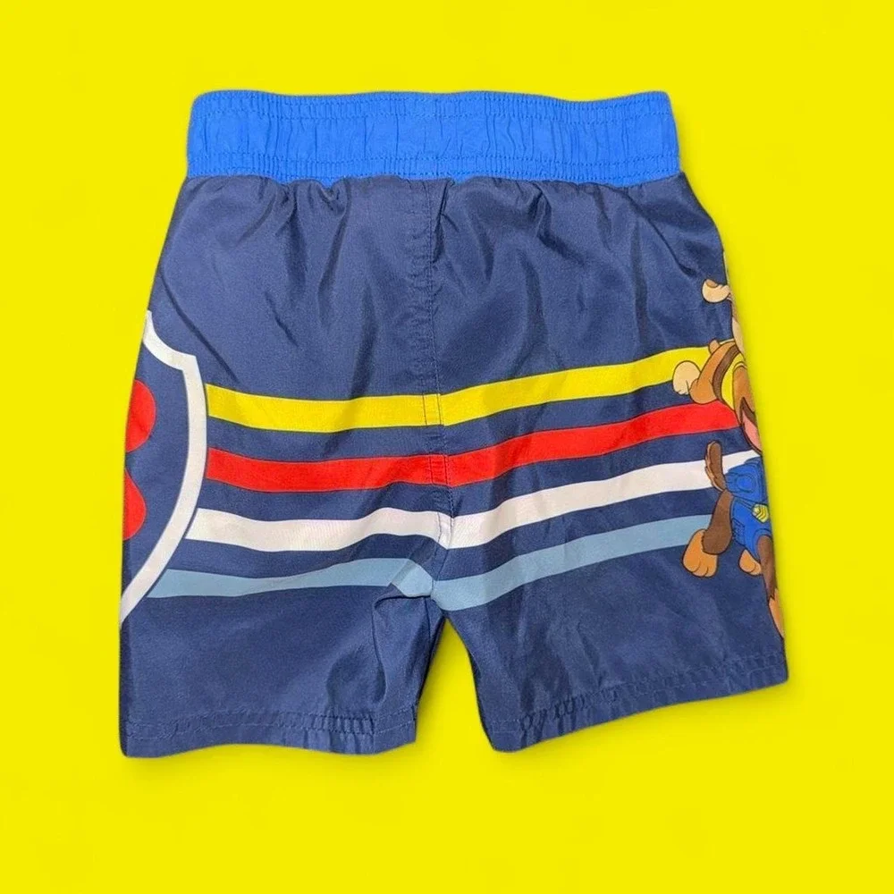 Nickelodeon PAW Patrol Boys Swim Trunks Size 3T Blue Chase Marshall Rubble